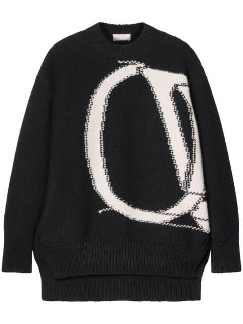 Ow Maxi logo-intarsia jumper by OFF-WHITE