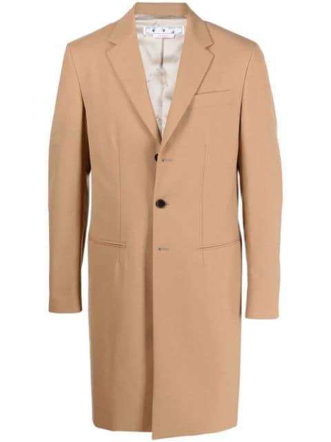 Ponte single-breasted slim-fit coat by OFF-WHITE