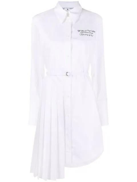 Popeline asymmetric shirt dress by OFF-WHITE