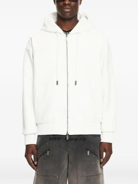 Royal Team Embroidery hoodied leather jacket by OFF-WHITE