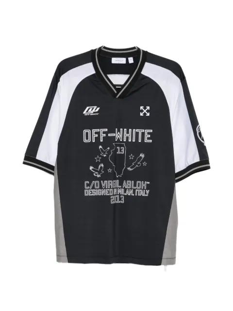 Royal Team Soccer V-neck T-shirt by OFF-WHITE