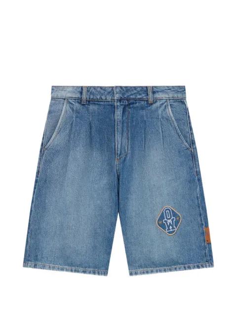 Royal-patch denim shorts by OFF-WHITE