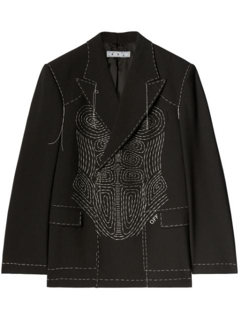 Runway Body Stitch double-breasted jacket by OFF-WHITE