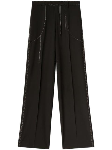 Runway contrast-stitching tailored trousers by OFF-WHITE
