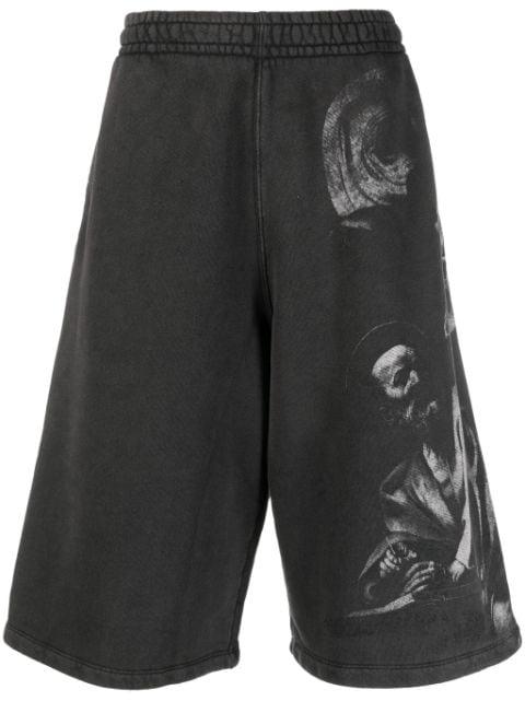 Saint Matthew-print track shorts by OFF-WHITE