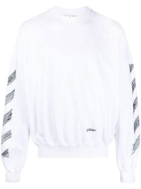 Scribble Diag-print sweatshirt by OFF-WHITE