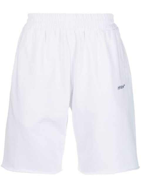Scribble Diag print track shorts by OFF-WHITE