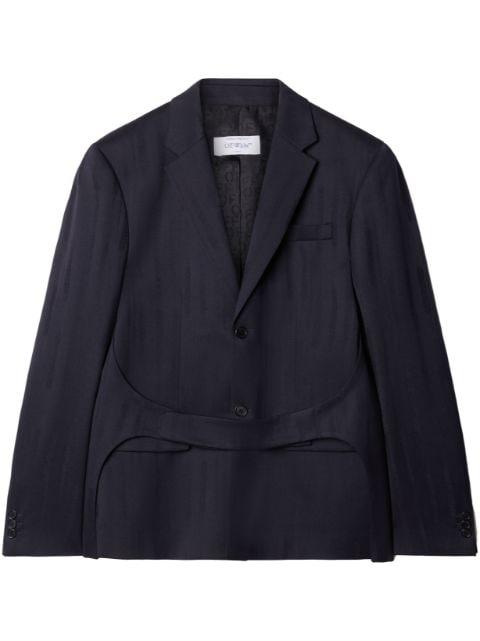Shibori jacquard belted blazer by OFF-WHITE