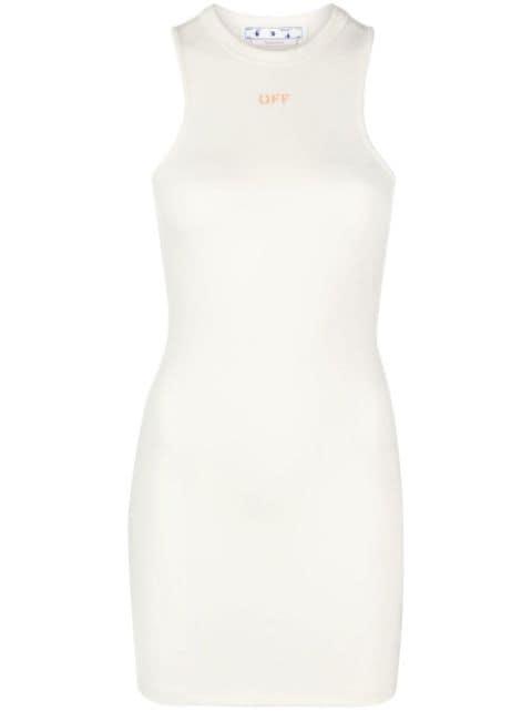 Sleek Rowing logo-print minidress by OFF-WHITE