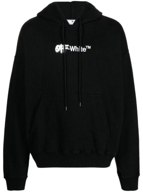 Spray Helvetica logo-embroidered hoodie by OFF-WHITE