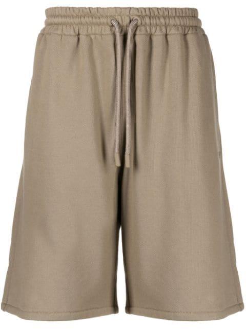 Stitch Diag cotton track shorts by OFF-WHITE
