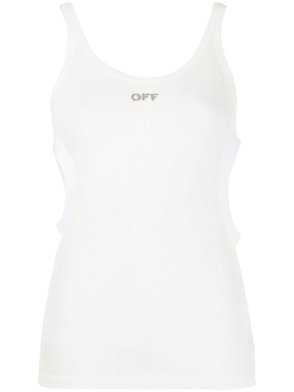 Swiss Cheese cut-out ribbed tank top by OFF-WHITE