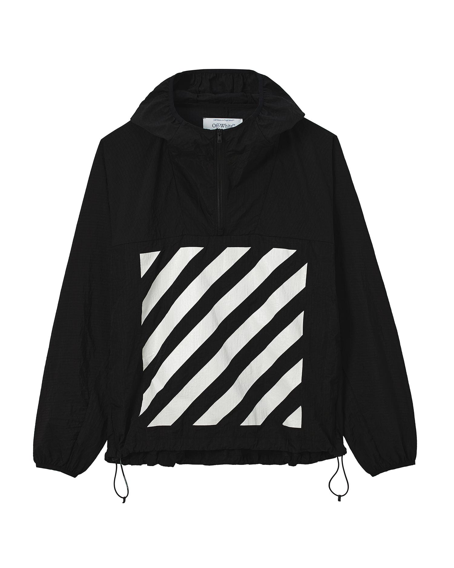 Striped logo half-zip windbreaker by OFF-WHITE(TM)