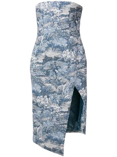 Tapestry bustier dress by OFF-WHITE