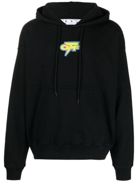 Thunder print skate hoodie by OFF-WHITE