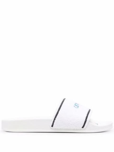 Towel logo-embroidered slides by OFF-WHITE