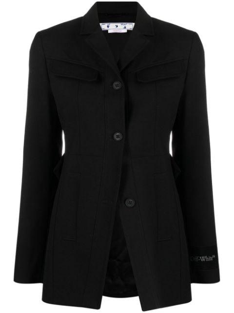 Toybox Dry Wo single-breasted wool blazer by OFF-WHITE