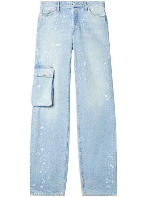 Toybox Painted wide-leg jeans by OFF-WHITE