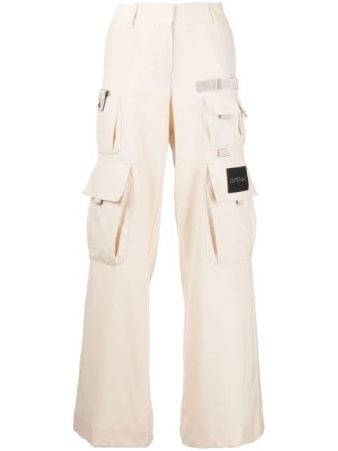 Toybox wide-leg cargo trousers by OFF-WHITE