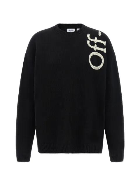 Vertical Bookish embroidered sweater by OFF-WHITE