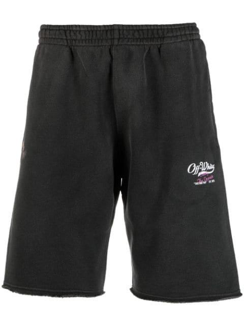 Wave Off cotton track shorts by OFF-WHITE