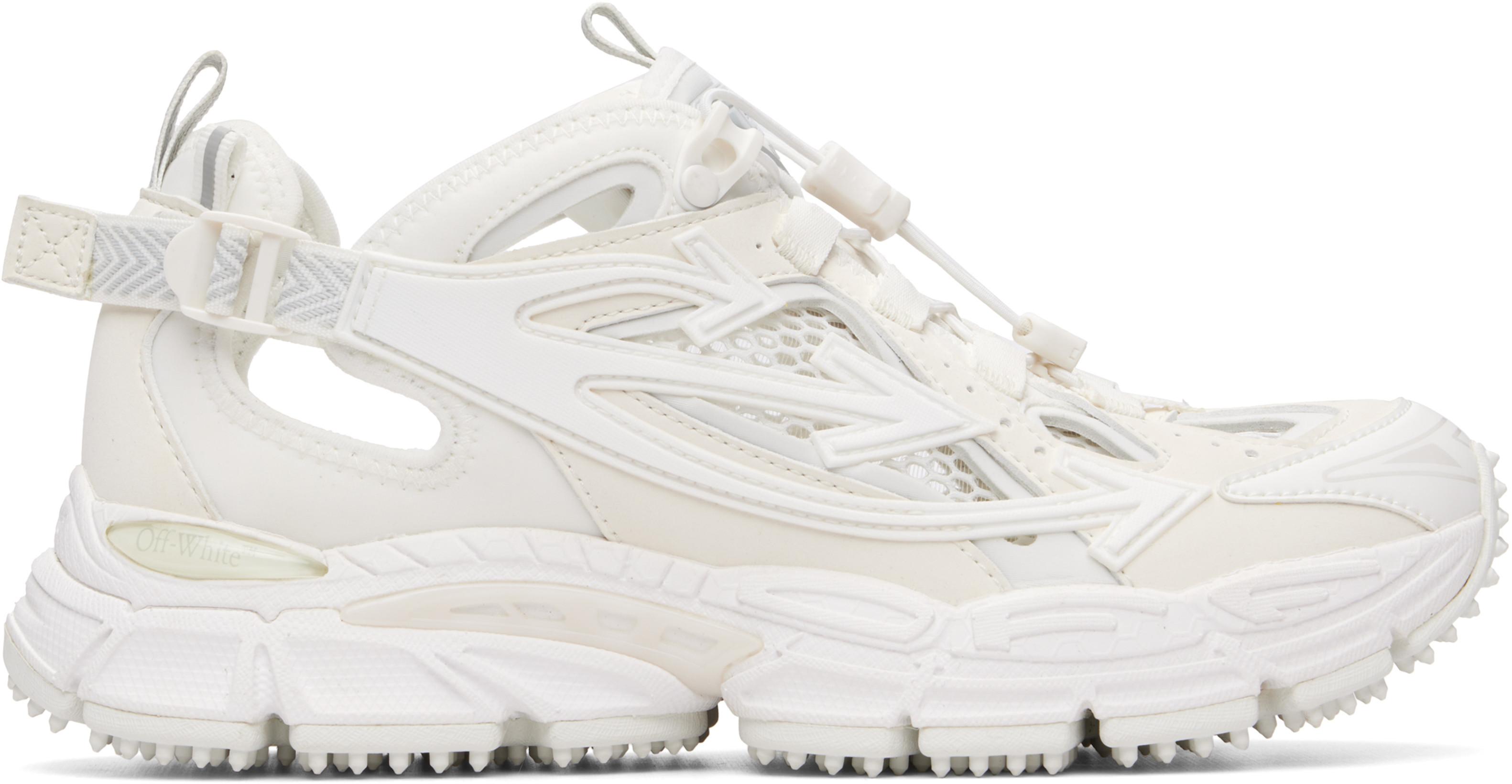 White 'Be Right Back' Open Sneakers by OFF-WHITE