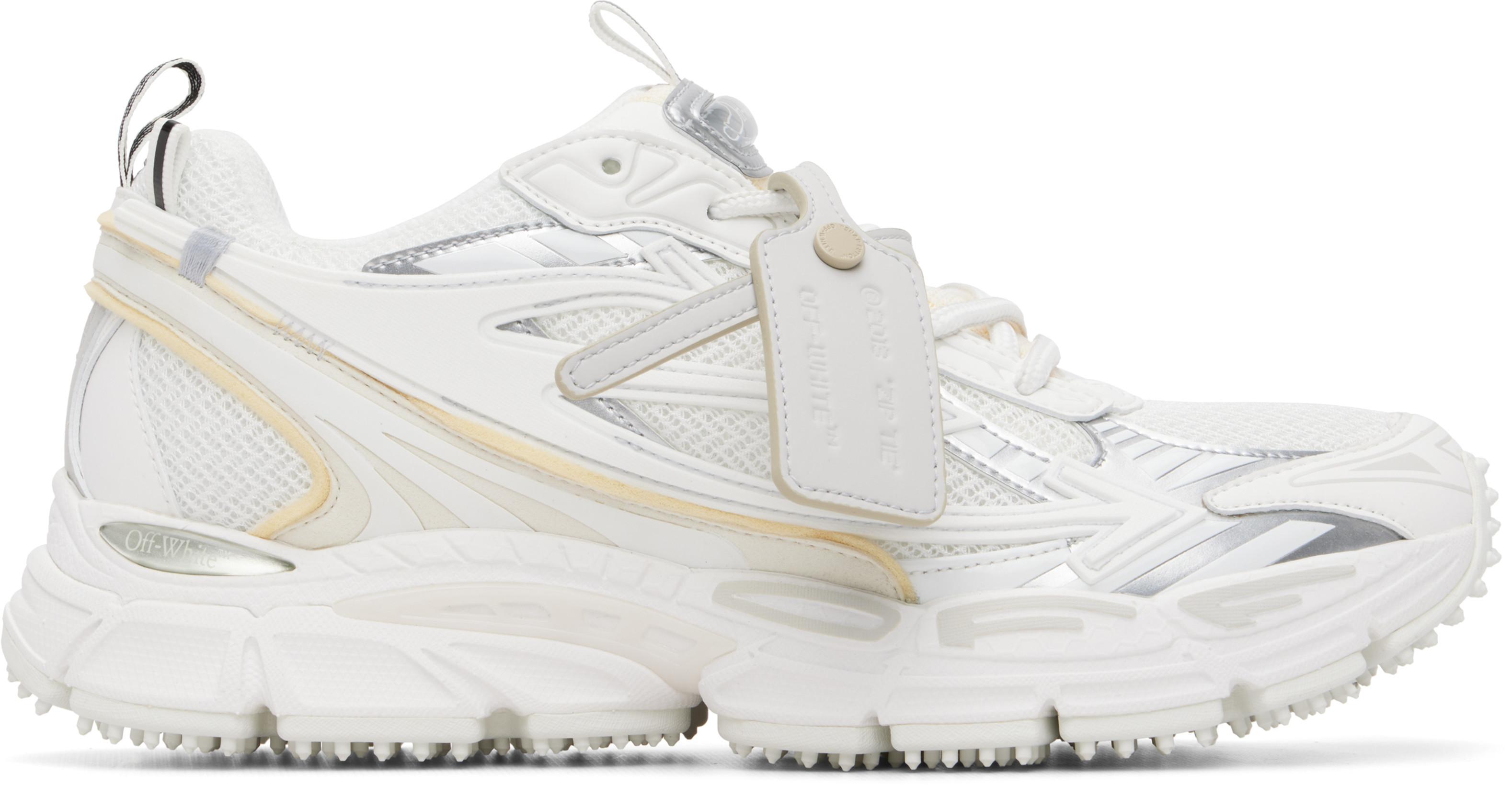 White 'Be Right Back' Sneakers by OFF-WHITE