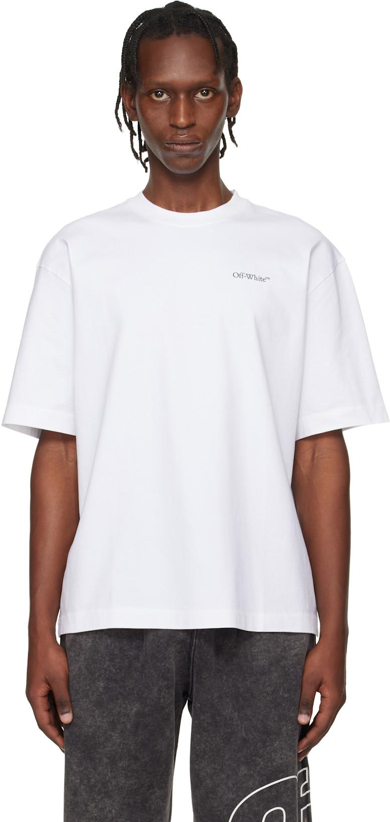 White Half Arrow Skate Logo T-shirt by OFF-WHITE