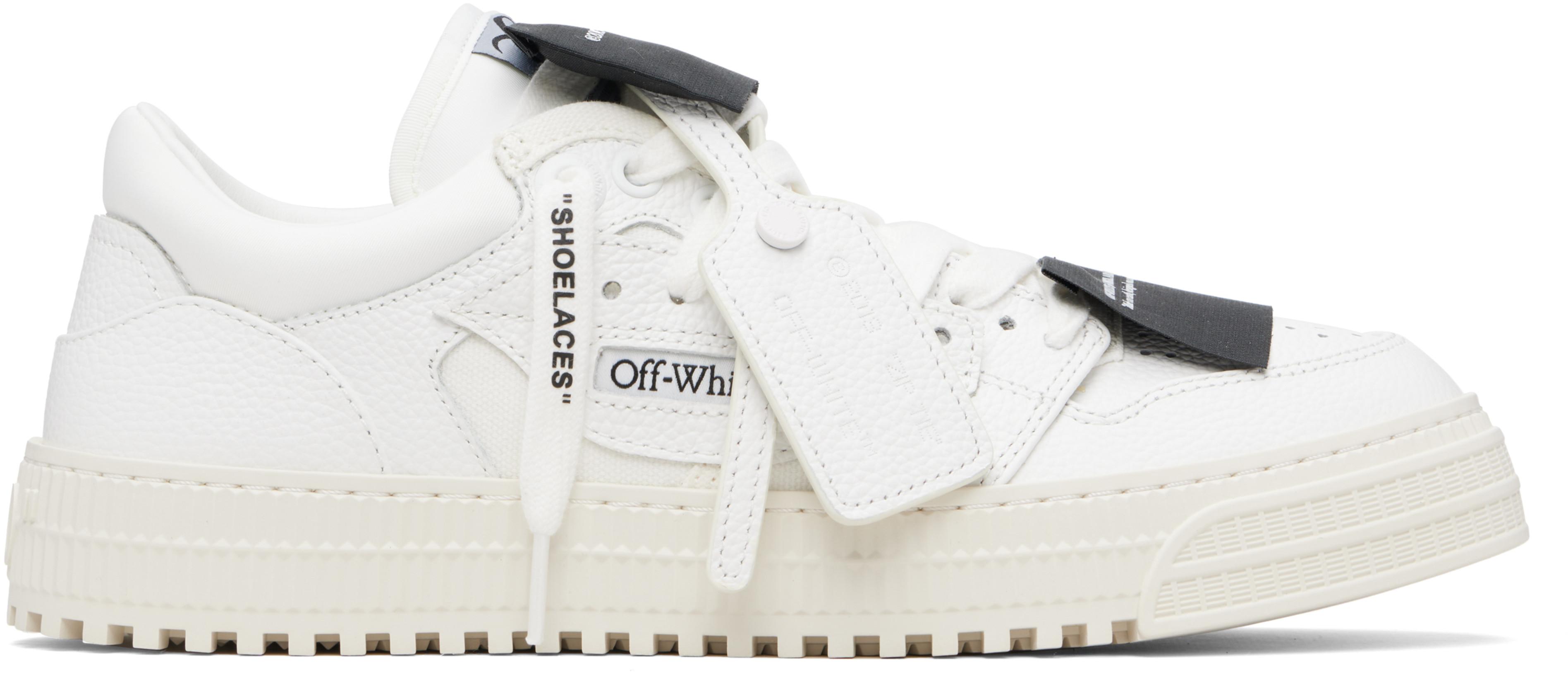 White Low Top 3.0 Off Court Sneakers by OFF-WHITE
