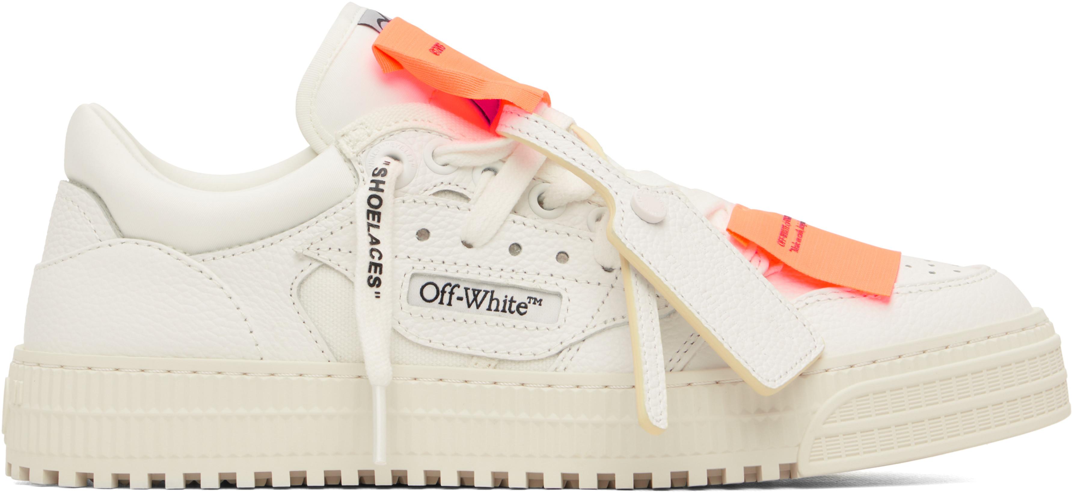 White Low Top 3.0 Off Court Sneakers by OFF-WHITE