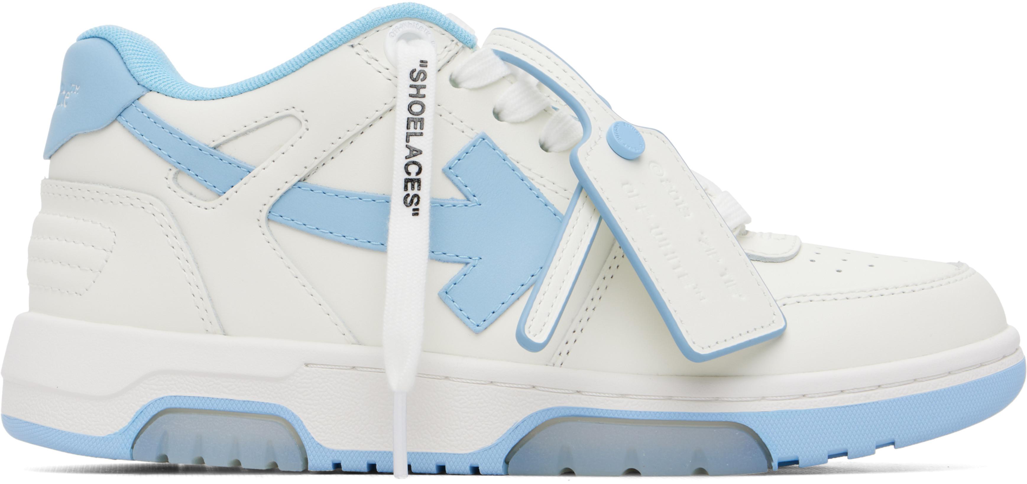 White 'Out Of Office' Calf Leather Sneakers by OFF-WHITE
