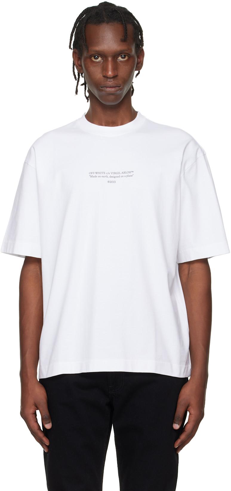 White Statement Skate T-shirt by OFF-WHITE