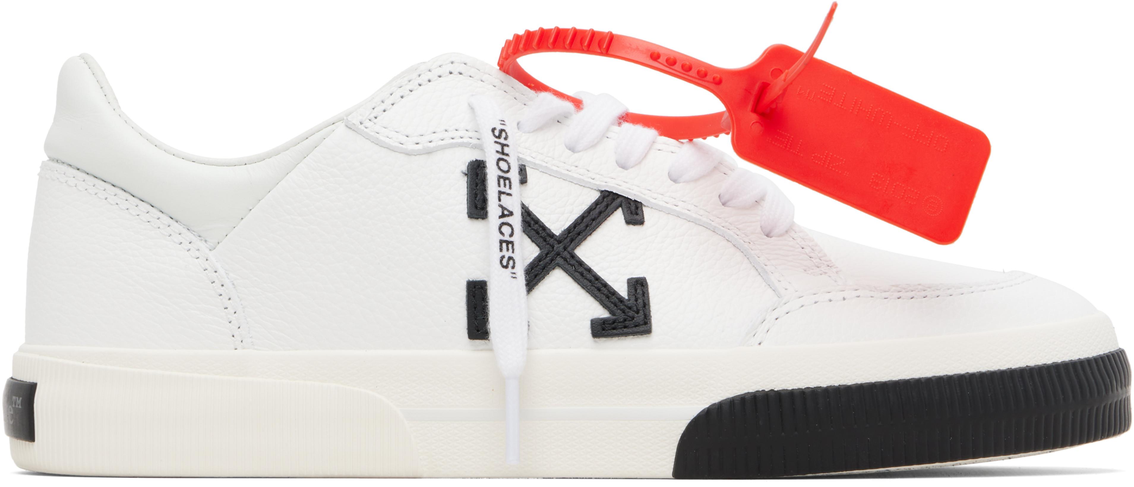 White Vulcanized Low Sneakers by OFF-WHITE