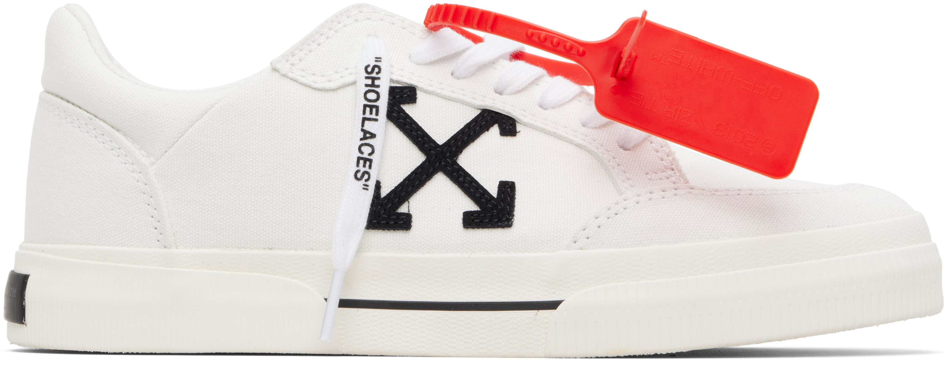 White Vulcanized Low Sneakers by OFF-WHITE