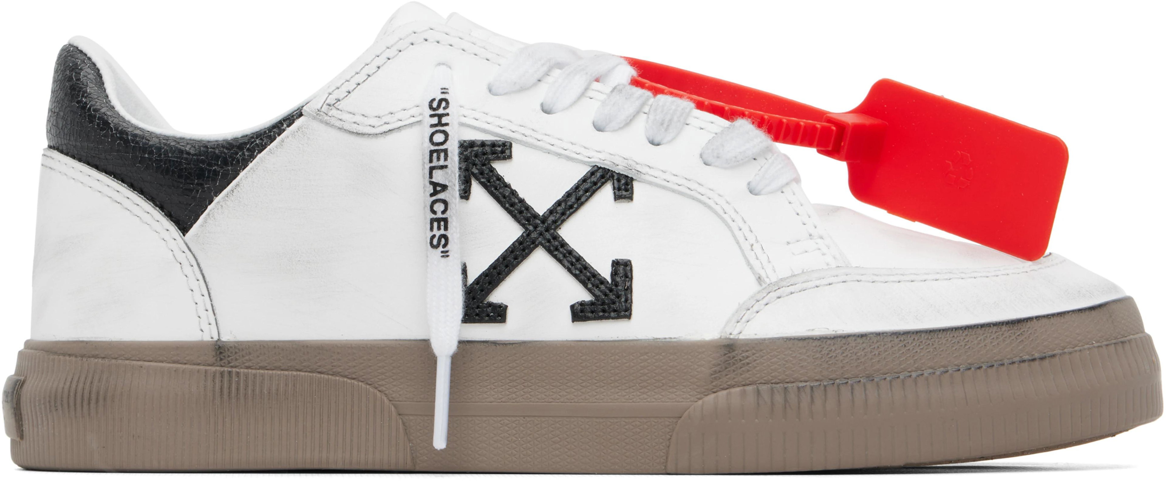 White Vulcanized Low Vintage Sneakers by OFF-WHITE