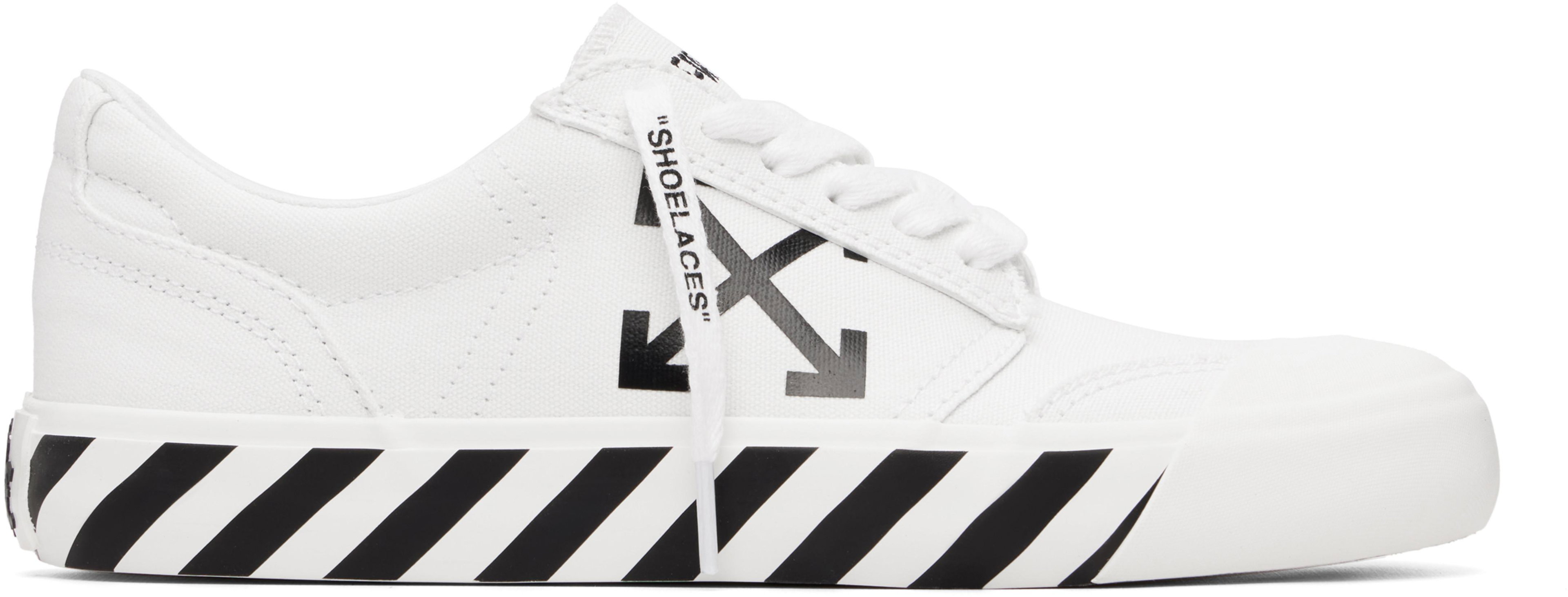 White Vulcanized Undercut Sneakers by OFF-WHITE