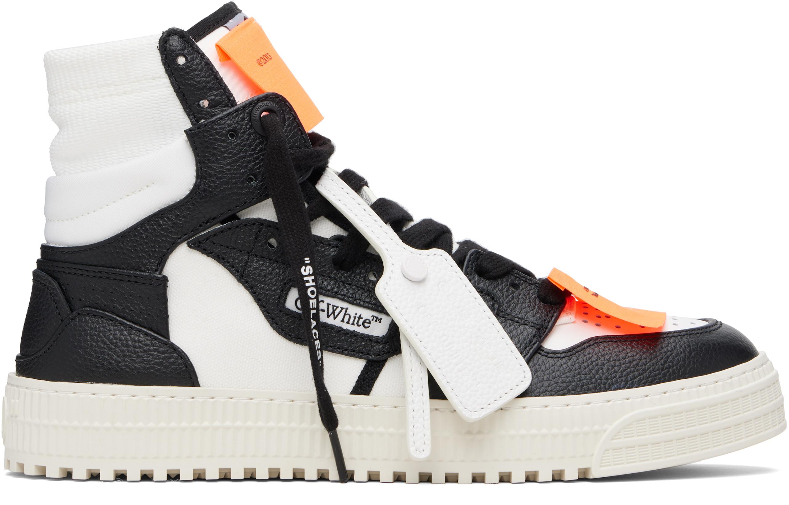 White & Black 3.0 Court High Top Sneakers by OFF-WHITE