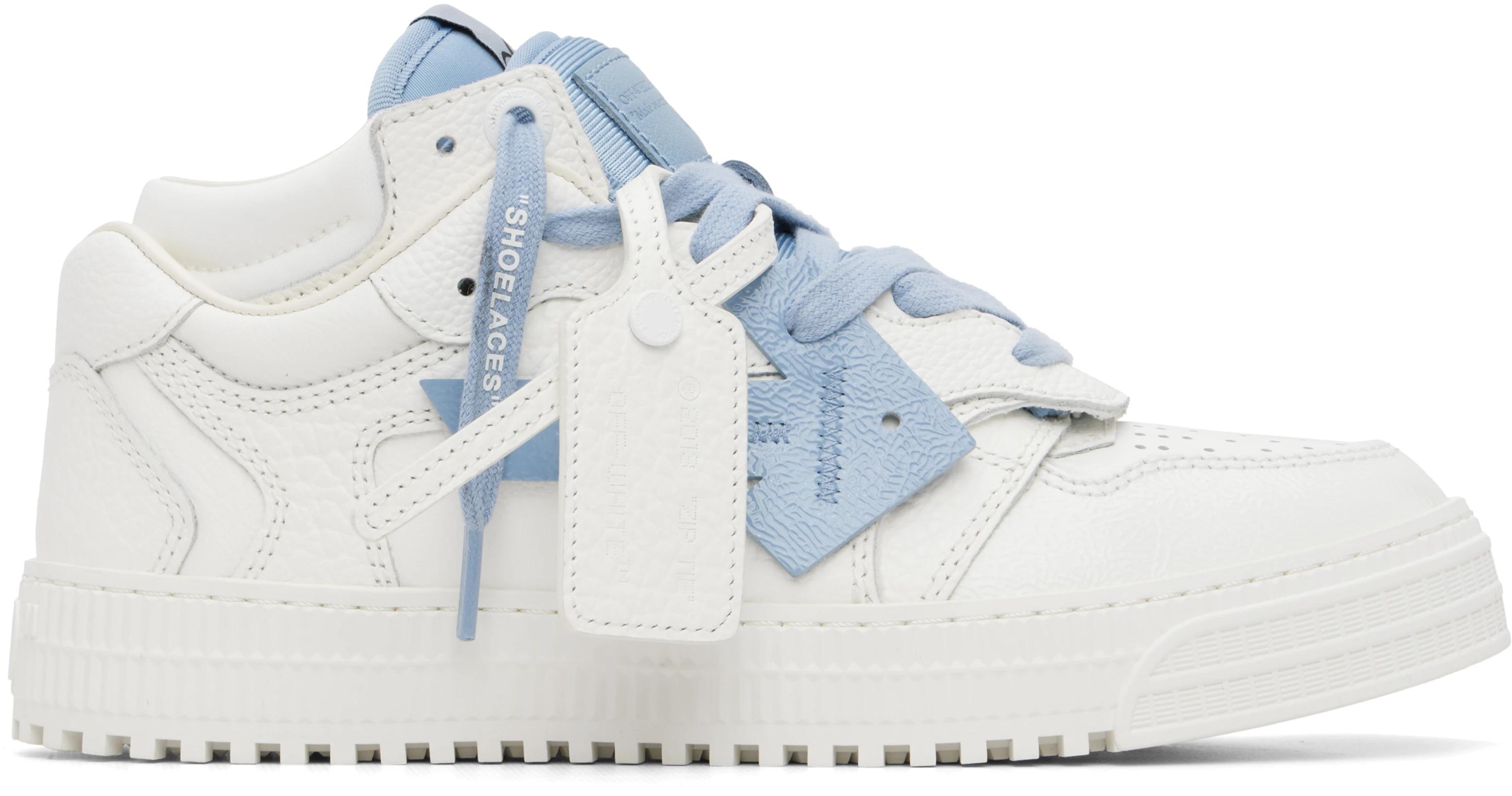 White & Blue 3.0 Floating Arrow Sneakers by OFF-WHITE
