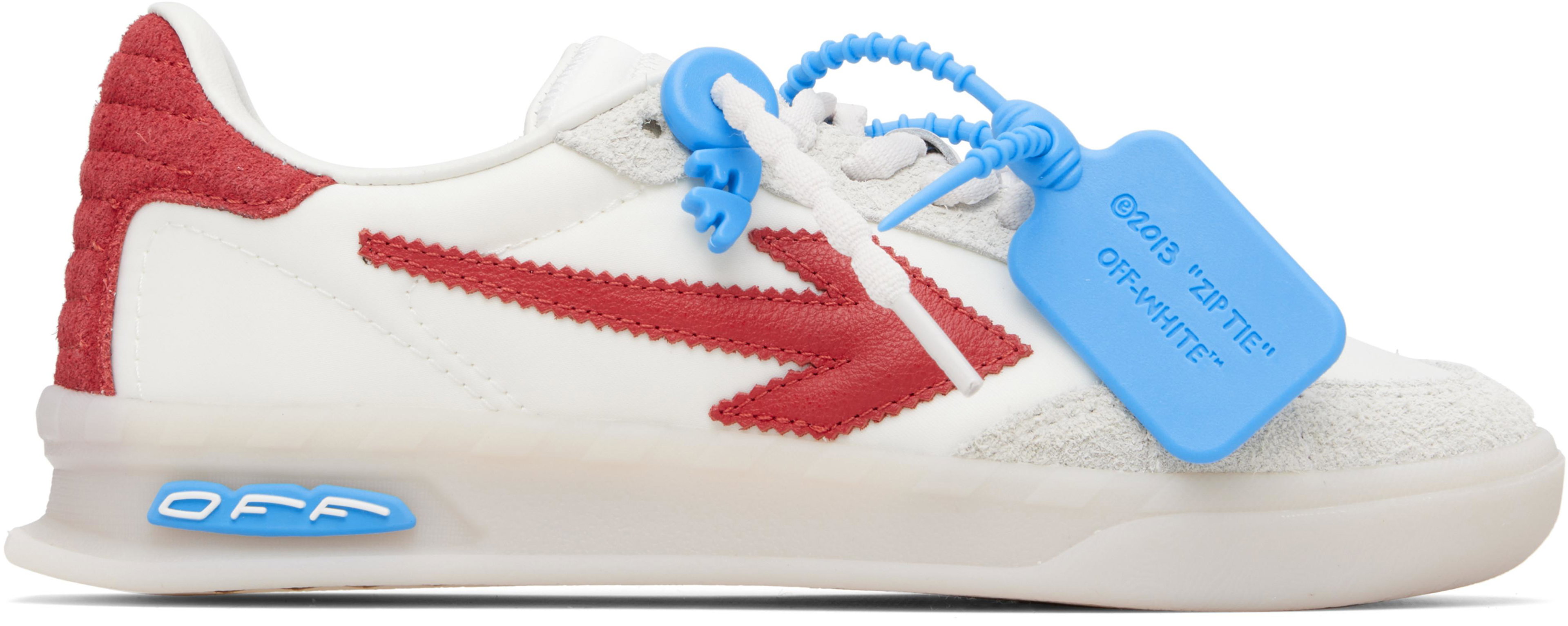 White & Red 'End Of Play' Sneakers by OFF-WHITE