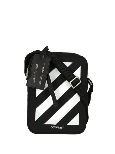 ZIp Tie Diagonals logo-print shoulder bag by OFF-WHITE