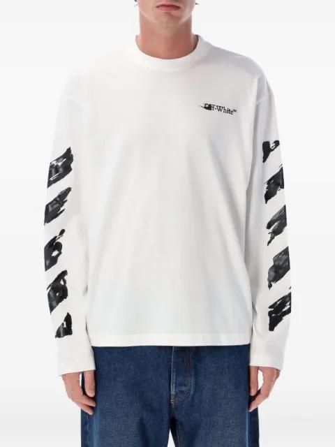 arrow-print long-sleeve T-shirt by OFF-WHITE