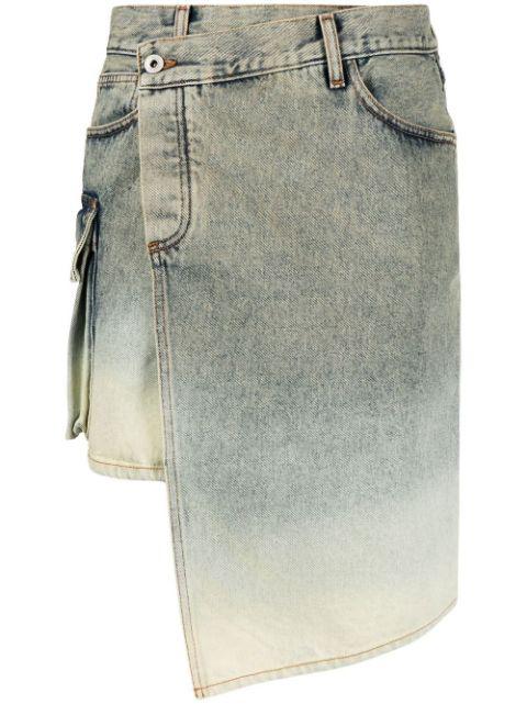 asymmetric denim skirt by OFF-WHITE