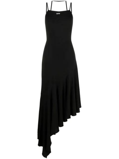 asymmetric flared dress by OFF-WHITE