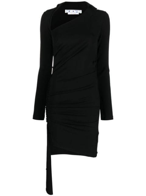 asymmetric ruched minidress by OFF-WHITE