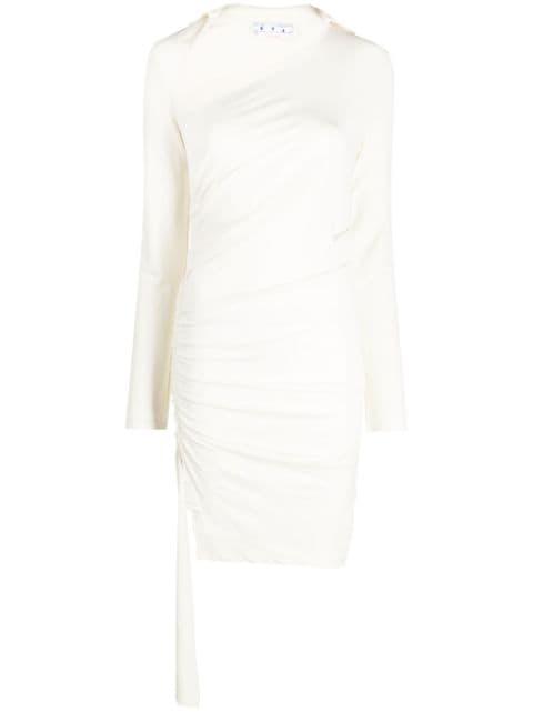 asymmetric ruched minidress by OFF-WHITE