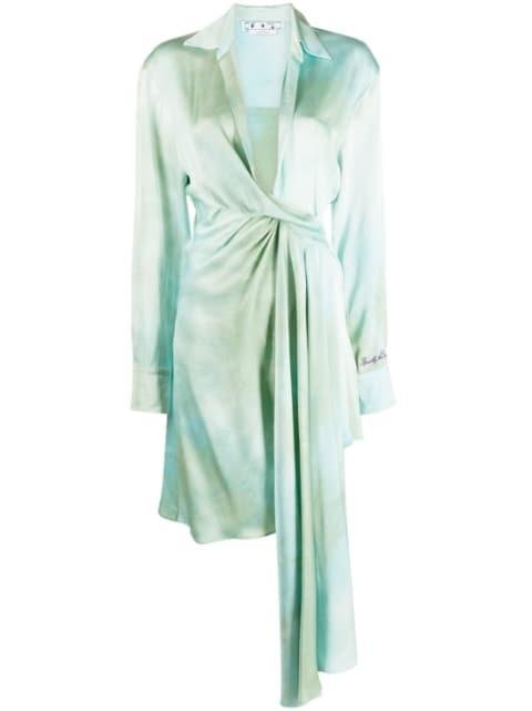 asymmetric tie-dye dress by OFF-WHITE