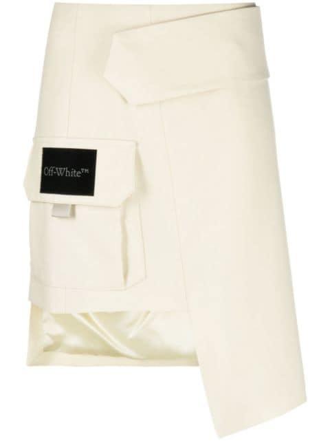 asymmetric wool mini skirt by OFF-WHITE