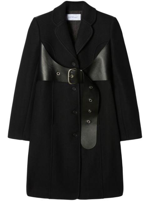belted single-breasted coat by OFF-WHITE
