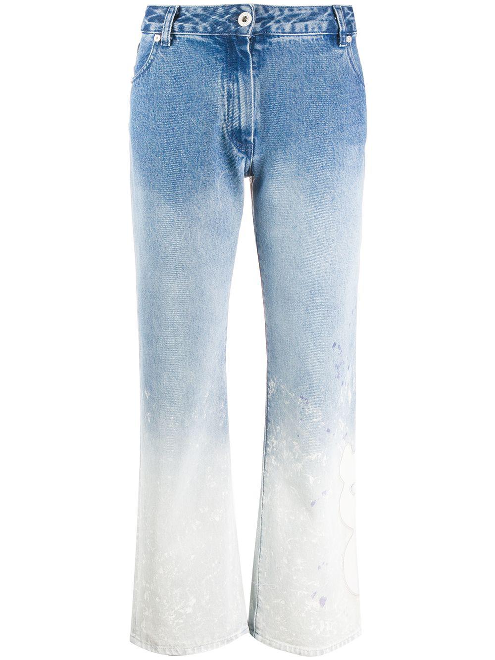 bleach effect straight jeans by OFF-WHITE