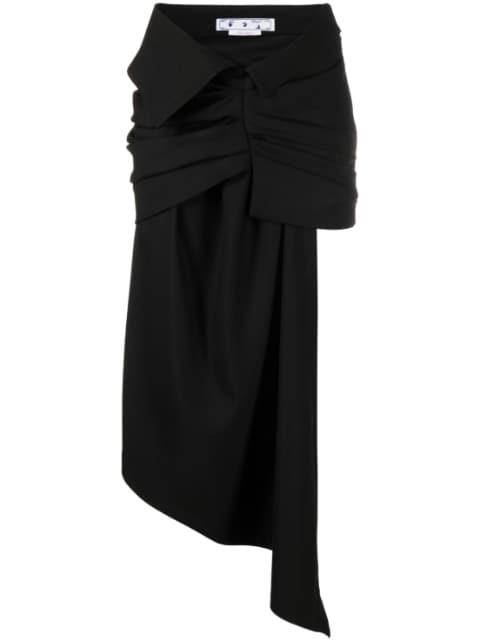 box-pleat asymmetric skirt by OFF-WHITE